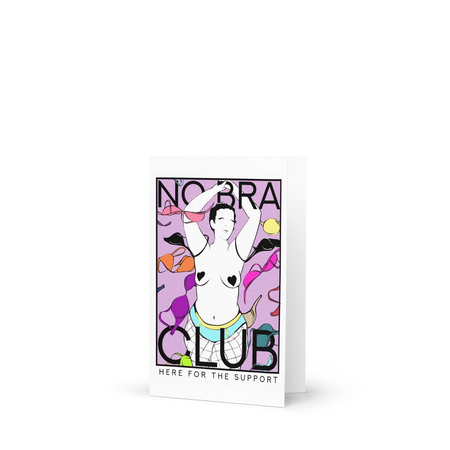 No Bra Club Greeting Card